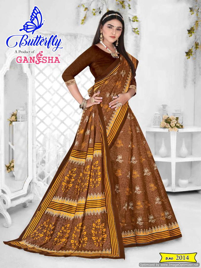 Butterfly Vol 2 By Ganesha Daily Wear Cotton Printed Saree Wholesale Market In Surat